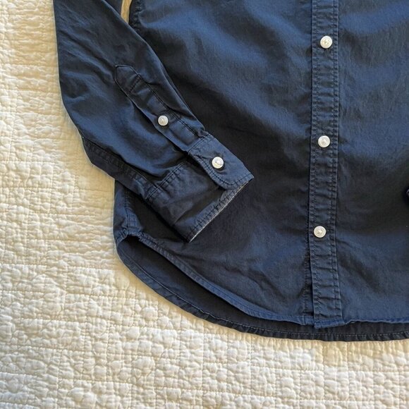 H&M Button Down Shirt In Navy - Picture 3 of 7